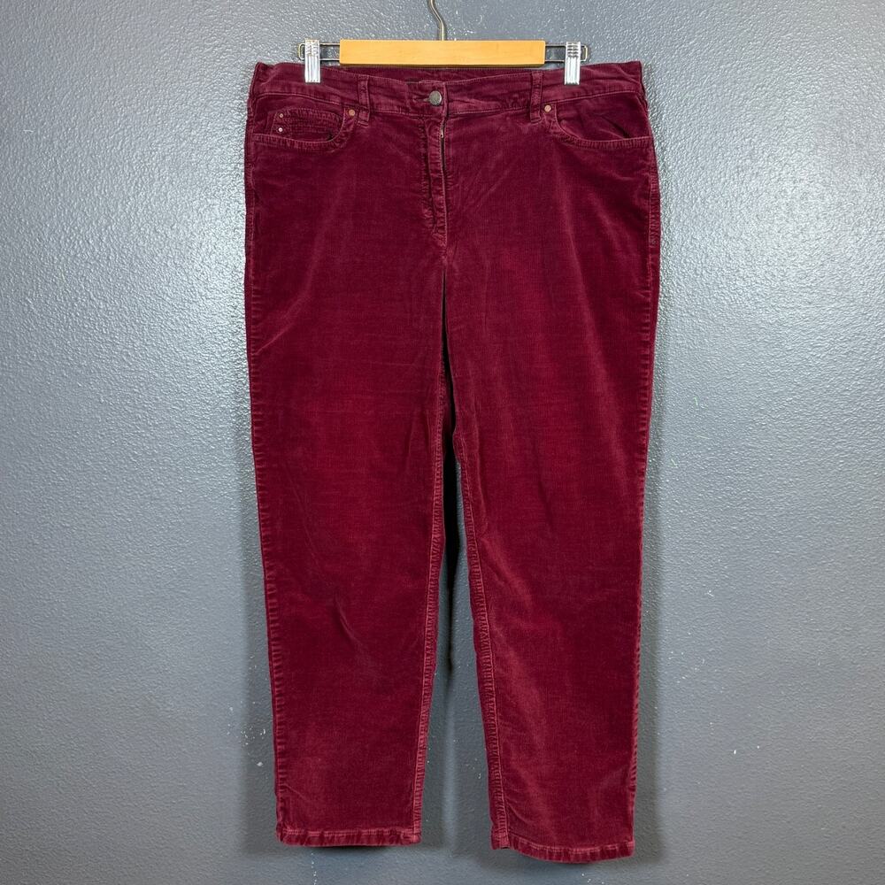 Zerres 36/27 women’s burgundy velvet corduroy pants comfort jeans vintage